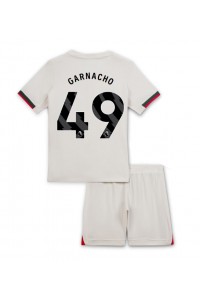 Chelsea Alejandro Garnacho #49 Babyklær Borte Fotballdrakt til barn 2025-26 Korte ermer (+ Korte bukser)